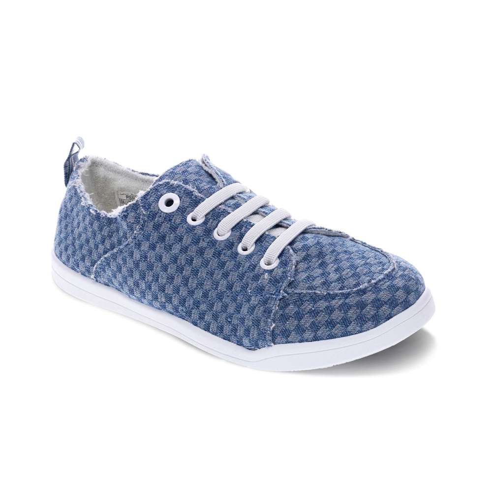 Pismo Casual Sneaker - Blue Checkered Denim