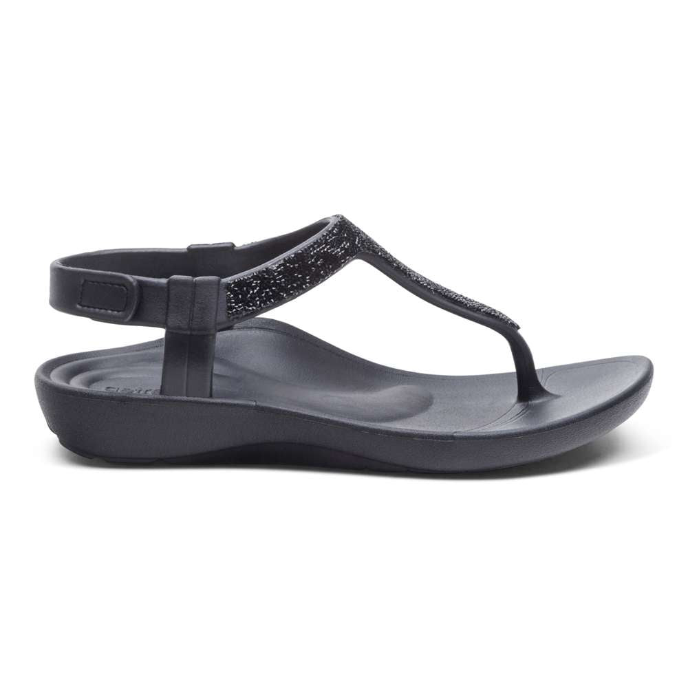 Skyler Sandal - Black Sparkle