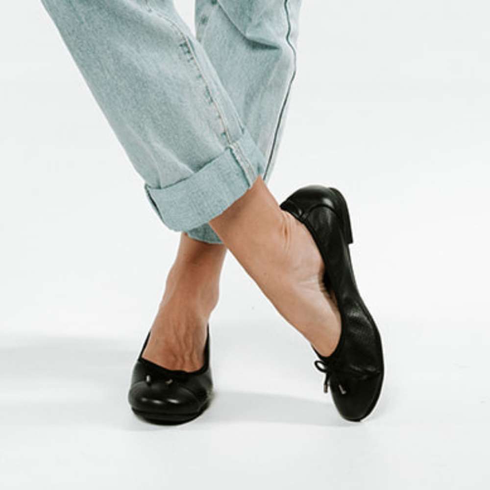 St. Barts Ballet Flats - Black French