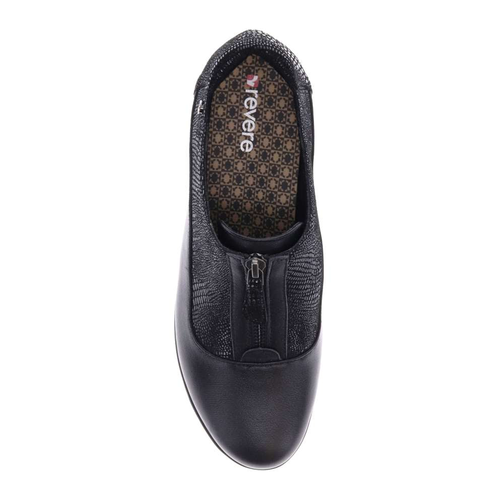 Tangier Zip Loafer - Black French/Lizard
