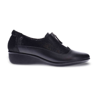 Tangier Zip Loafer - Black French/Lizard