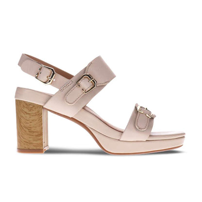 Tara Heeled Sandal - Beige