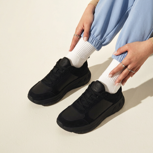 Lifestyle image for Urban Walker Lace-Up Casual Sneaker - Black