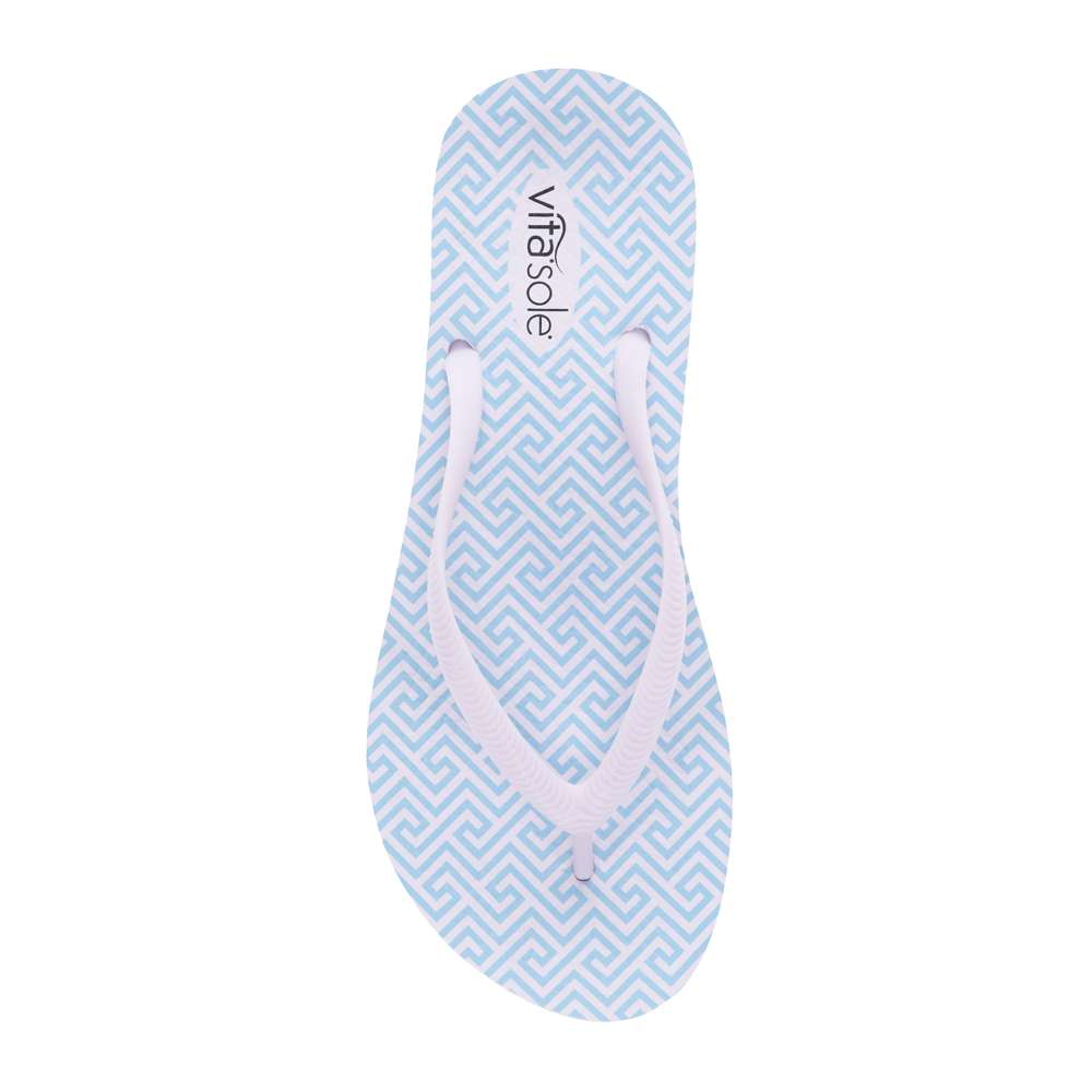 Venice Print Women's Toe Post Sandal - Blue Maze
