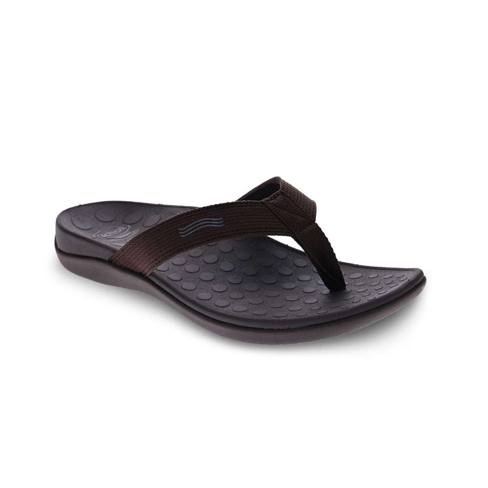 Wave Toe Post Sandal Unisex - Chocolate